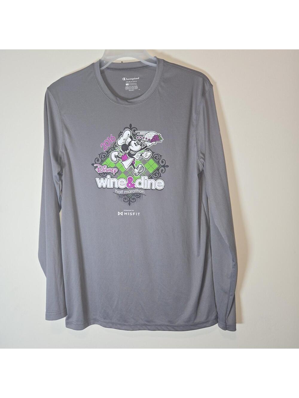 runDisney 2016 Disney Wine and Dine Half Marathon Gray Running Shirt Size M